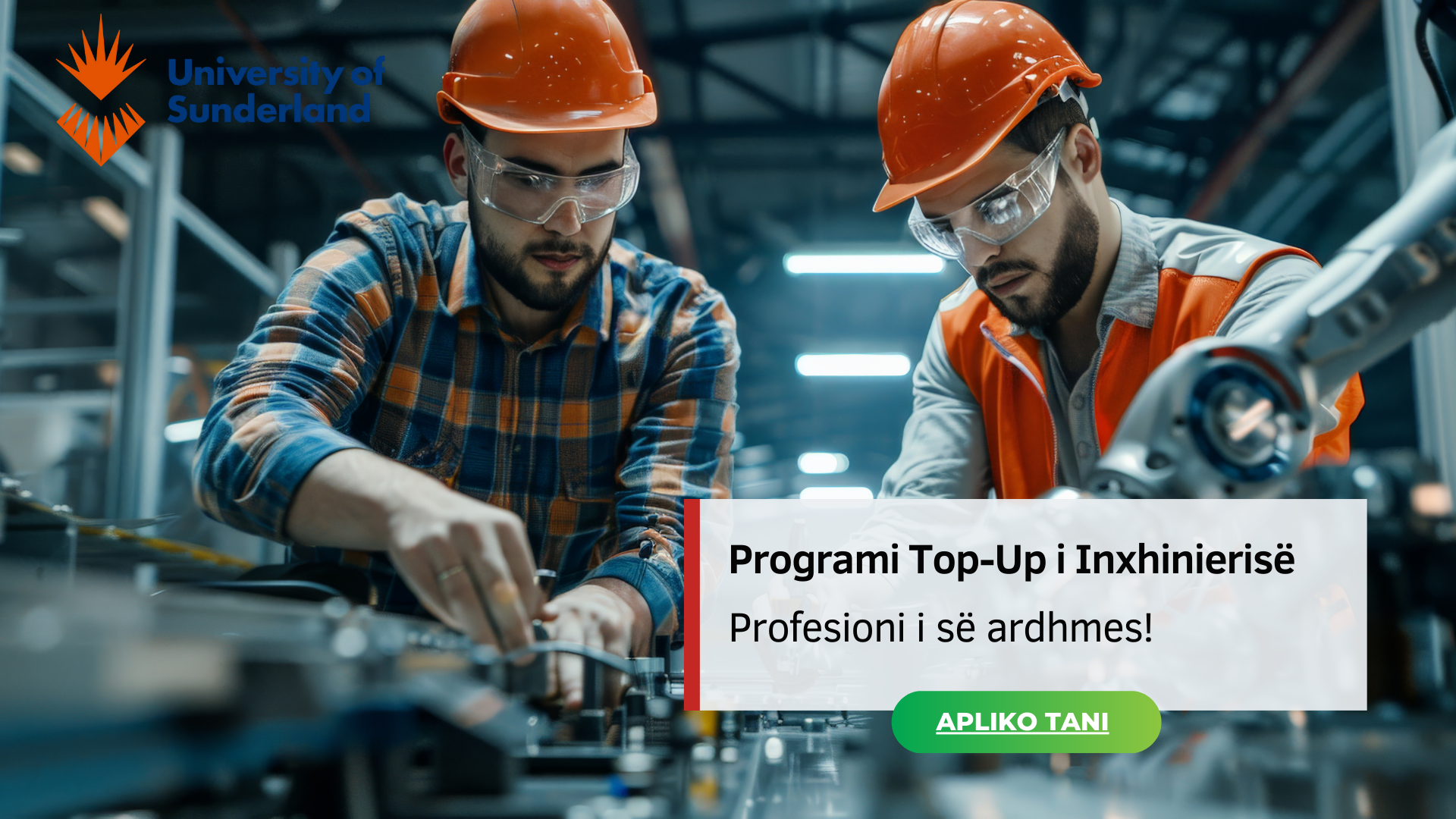 Programi Top-Up i Inxhinierisë në Universitetin e Sunderland-it në Angli