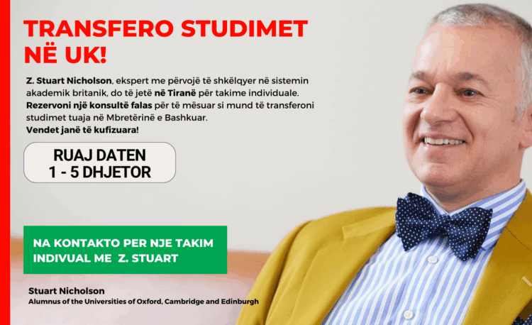 Drejtori i ESBA, Stuart Nicholson vjen në Tiranë. Rezervo takimin tënd nga data 1 – 5 Dhjetor.